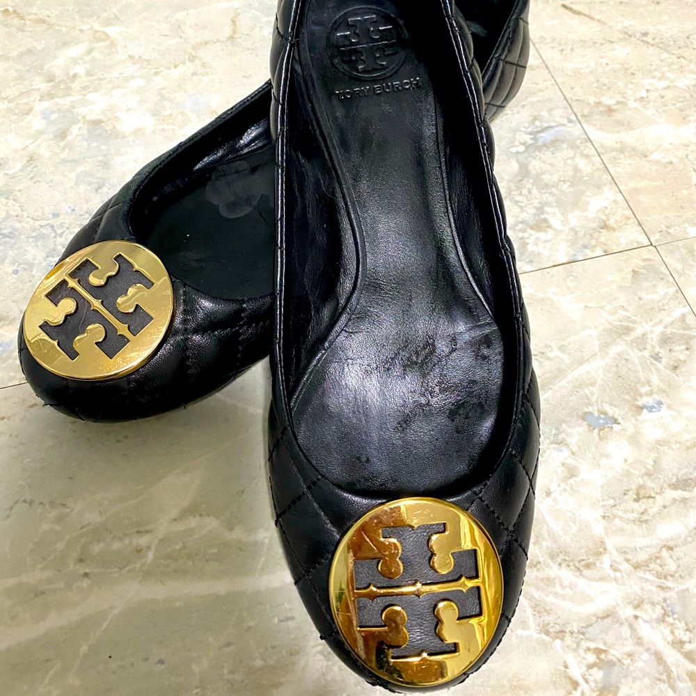 Tory Burch quilted leather flats
